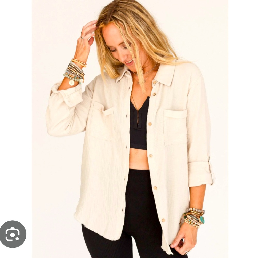 Three Bird Nest Double Gauze Button up shirt